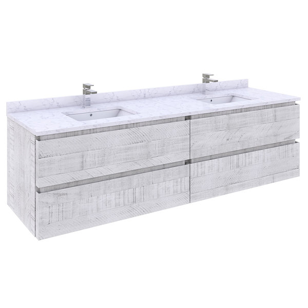 Fresca Formosa 72'' Wall Mounted Double Bathroom Vanity with Vanity Top & Reviews Wayfair
